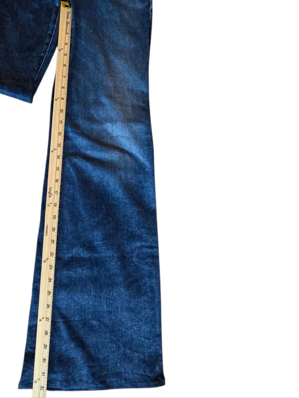 MOTHER Hustler Roller Heel Flare Jeans 27 High Rise Dark Wash Long Inseam - Picture 5 of 8